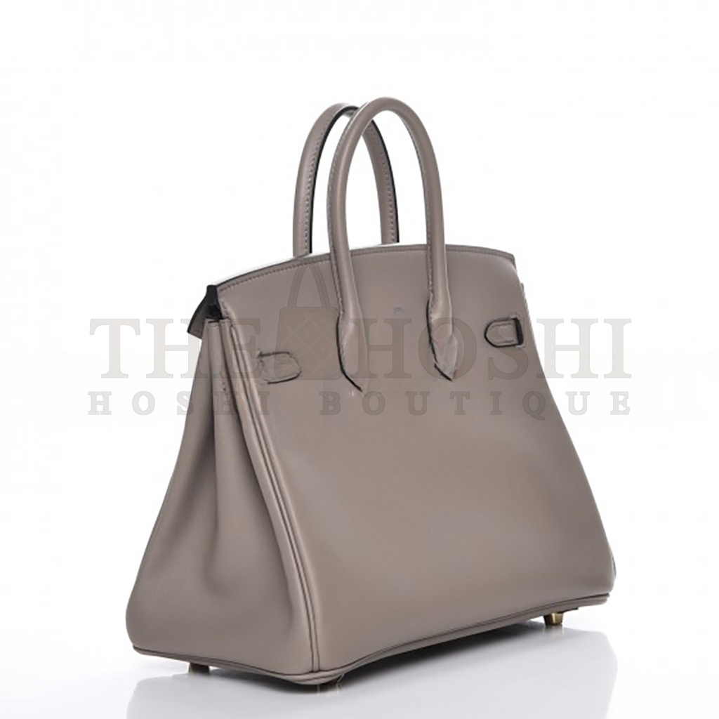 H**me5 BIRKIN 25 SWIFT ASPHALT GREY GOLD BUCKLE BAG H049362CK03 (25*20*13cm) Master Quality